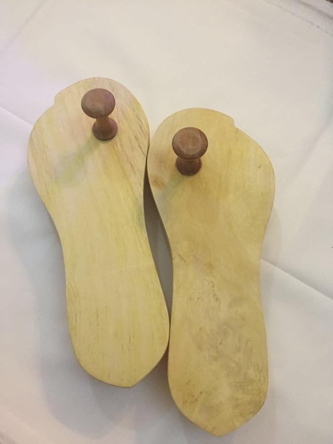 Al Shifa Chakhri | Handcrafted Wooden Slippers for Workship, Namaz - Wooden Sandals