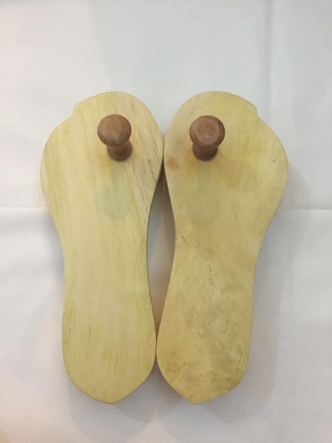 Al Shifa Chakhri | Handcrafted Wooden Slippers for Workship, Namaz - Wooden Sandals